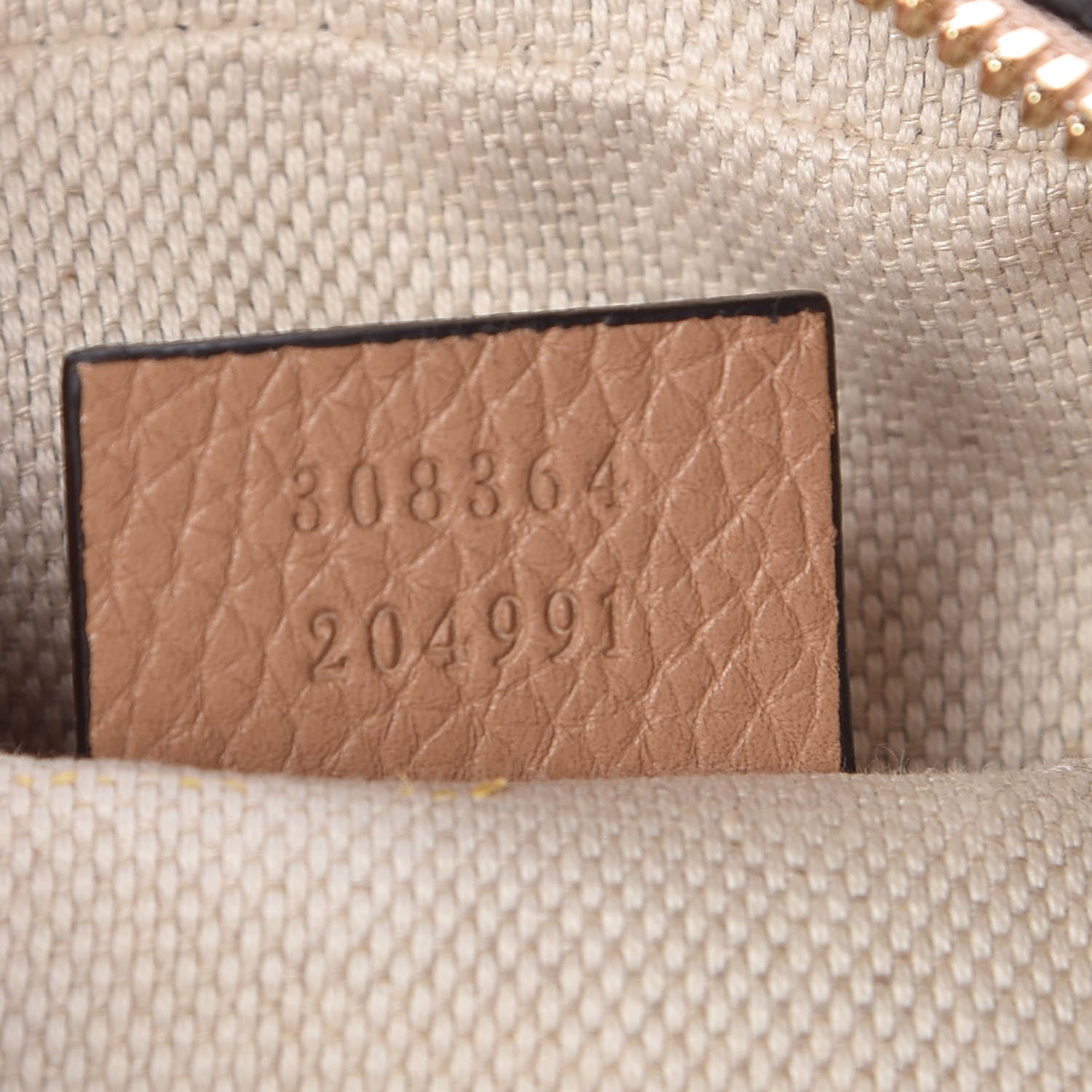 Gucci Pebbled Calfskin Small Soho Disco Bag Camelia 7 of 9