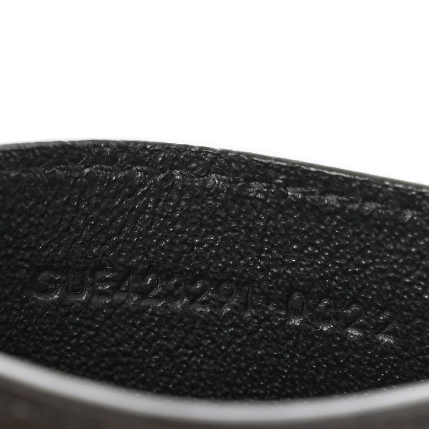 Grain De Poudre Matelasse Chevron Monogram Credit Card Case Black