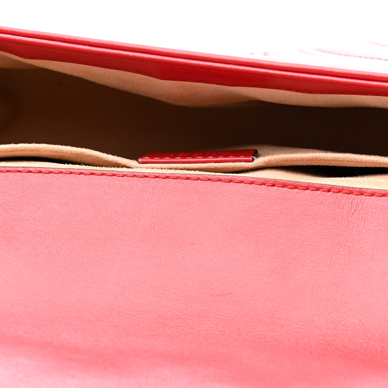 Gucci Calfskin Matelasse Mini GG Marmont Shoulder Bag Hibiscus Red 28 of 33