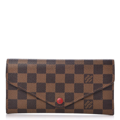 Louis Vuitton Damier Ebene Josephine Wallet Red 1 of 9