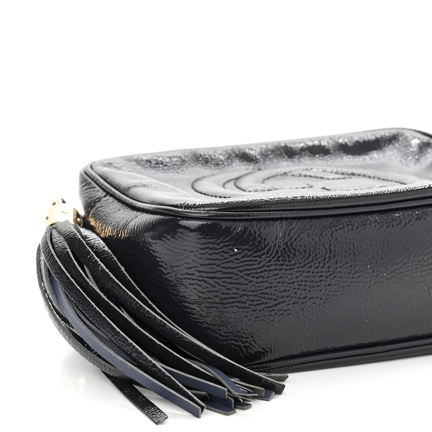 Gucci Vernice Naplack Small Soho Disco Bag Uniform Blue 9 of 14