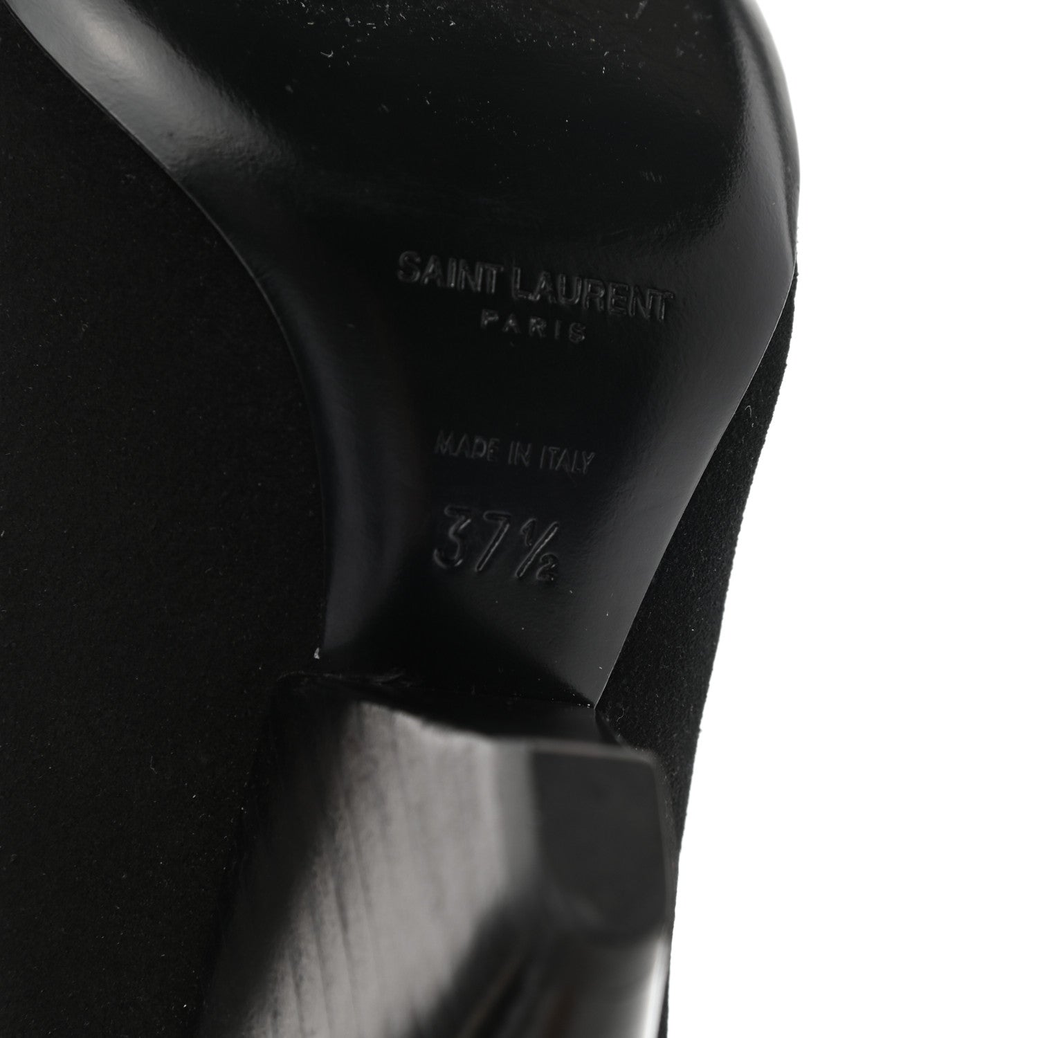 Saint Laurent Suede Soho Niki 85 Zip Booties 37.5 Black 7 of 9