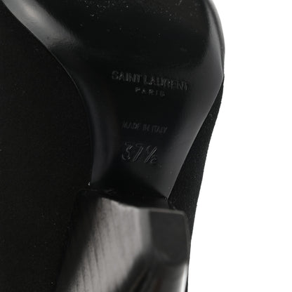 Saint Laurent Suede Soho Niki 85 Zip Booties 37.5 Black 7 of 9