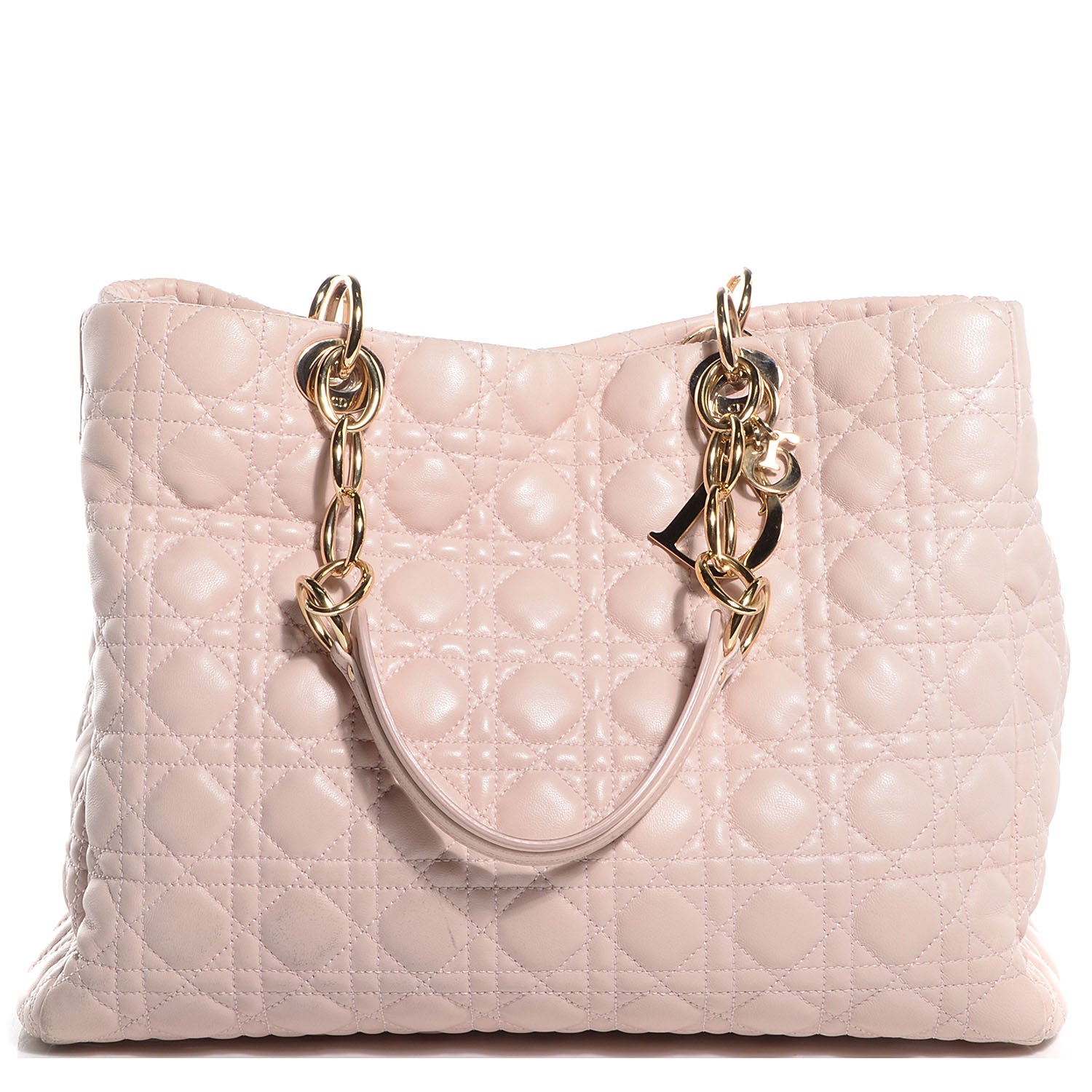 Christian Dior Lambskin Cannage Large Dior Soft Shopping Tote Light Pink 1 of 9