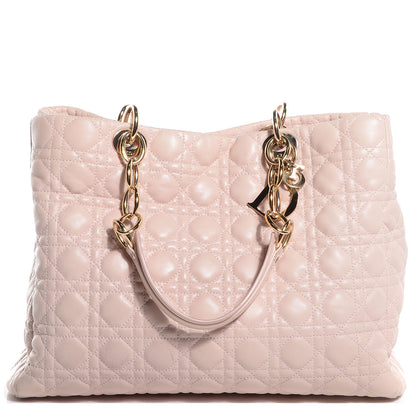 Christian Dior Lambskin Cannage Large Dior Soft Shopping Tote Light Pink 1 of 9