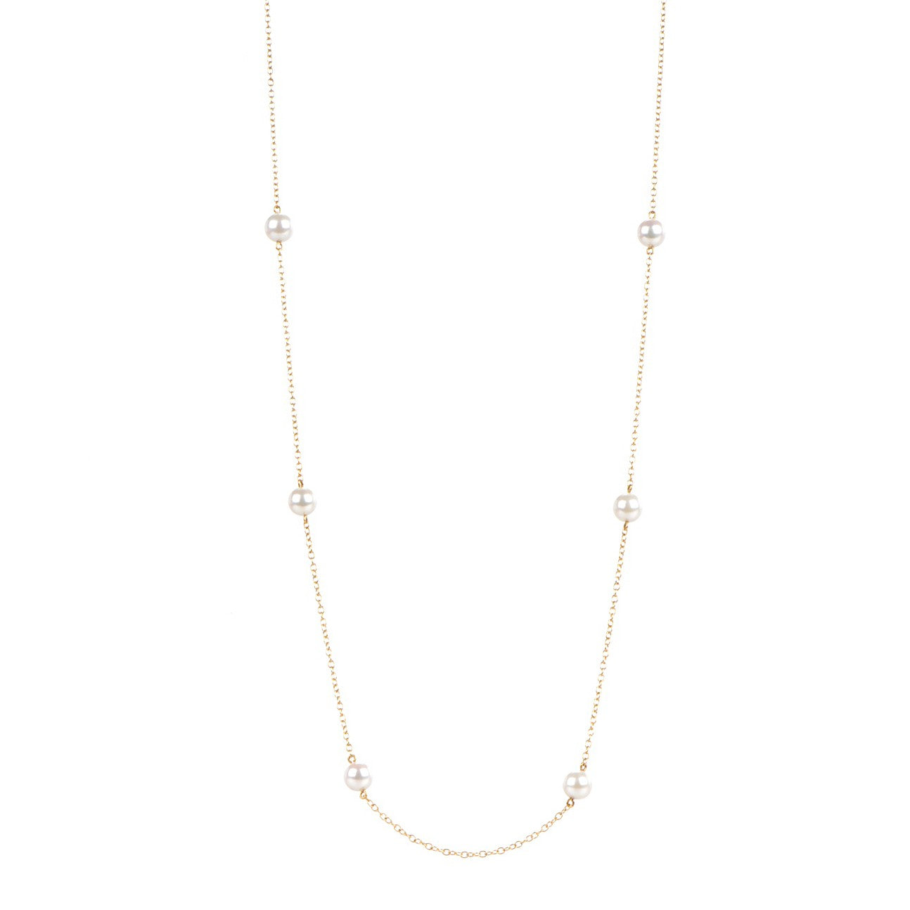 18K Yellow Gold 7mm Elsa Peretti Pearls By The Yard Necklace