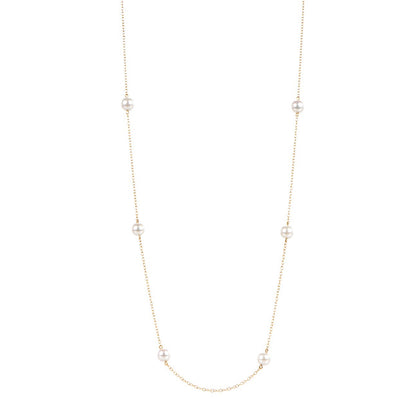 Tiffany 18K Yellow Gold 7mm Elsa Peretti Pearls By The Yard Necklace 1 of 5