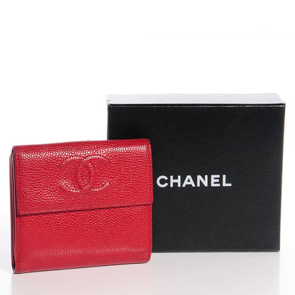 Chanel Caviar CC Timeless Small Flap Wallet Red 9 of 9