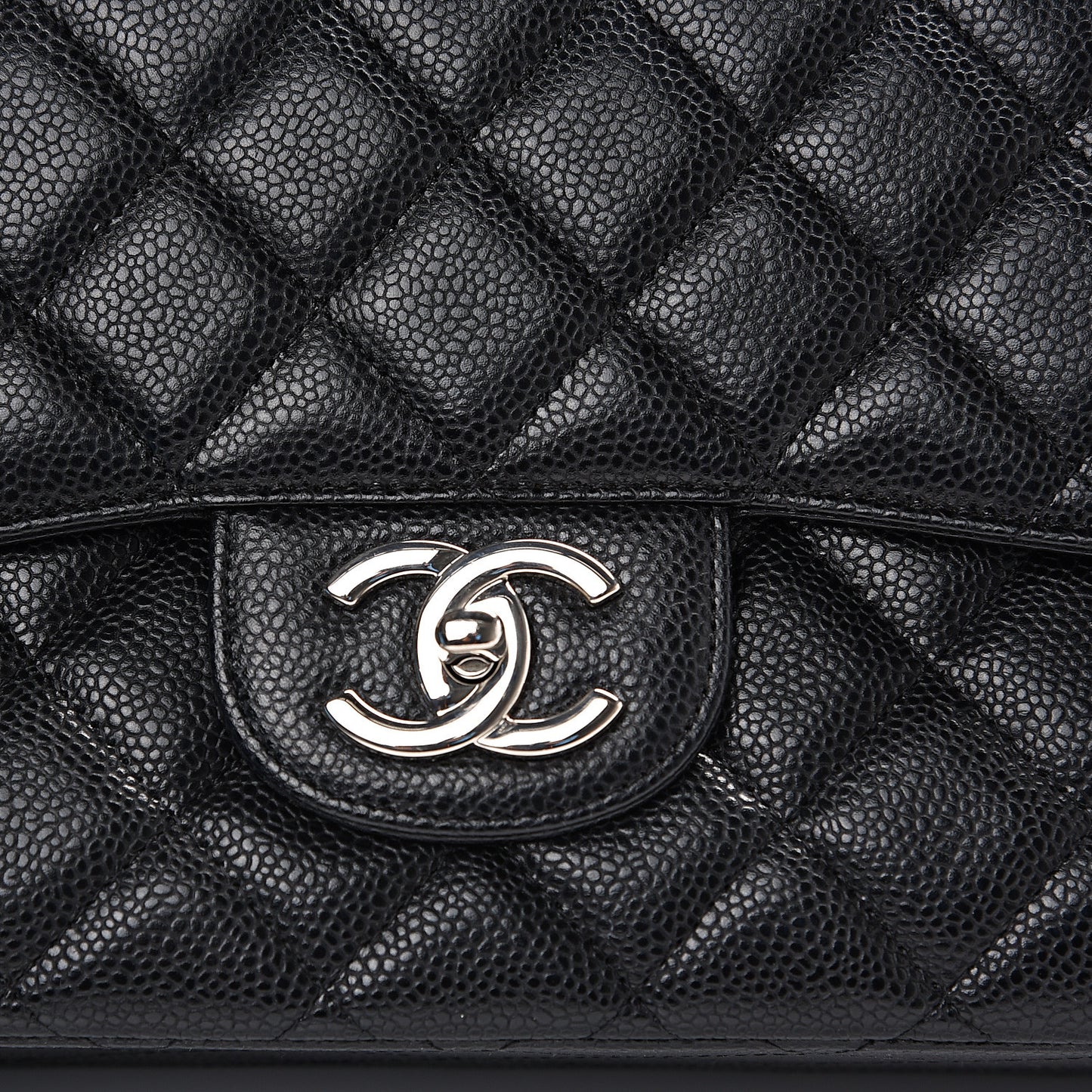 Caviar Quilted Maxi Double Flap Black