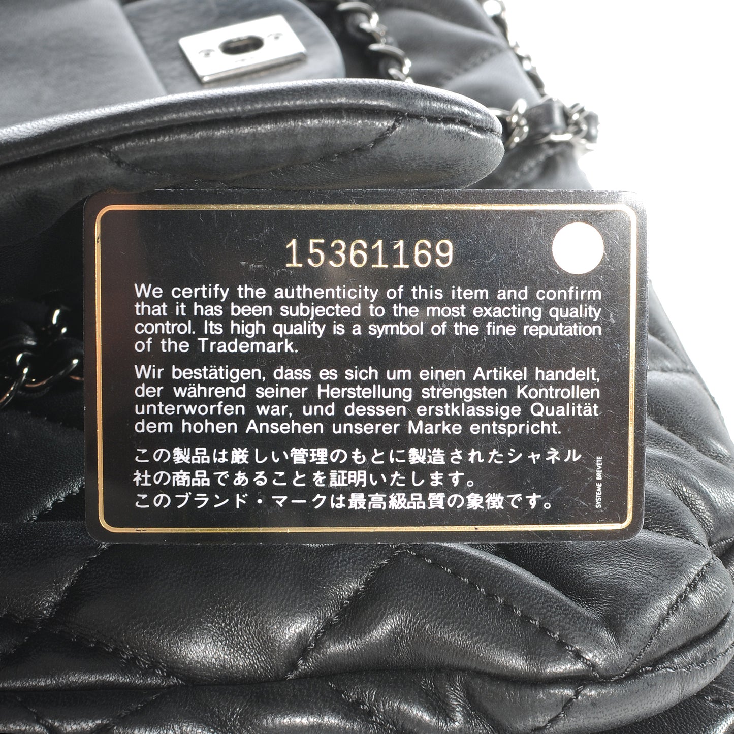 Lambskin Quilted 3 Maxi Flap Black