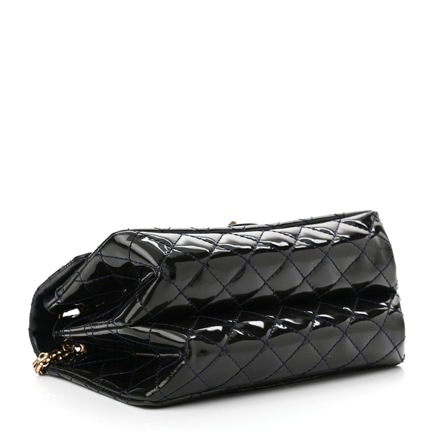 Chanel Patent Quilted Accordion Reissue 2.55 Flap Navy 4 of 13