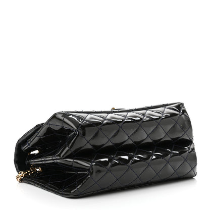 Chanel Patent Quilted Accordion Reissue 2.55 Flap Navy 4 of 13
