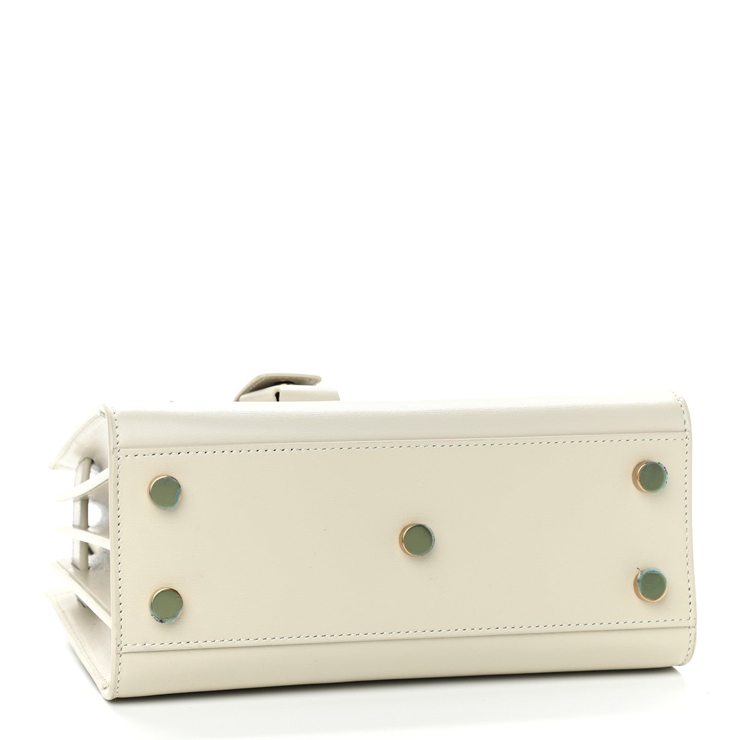 Saint Laurent Grained Calfskin Nano Sac de Jour Pearl White 4 of 10
