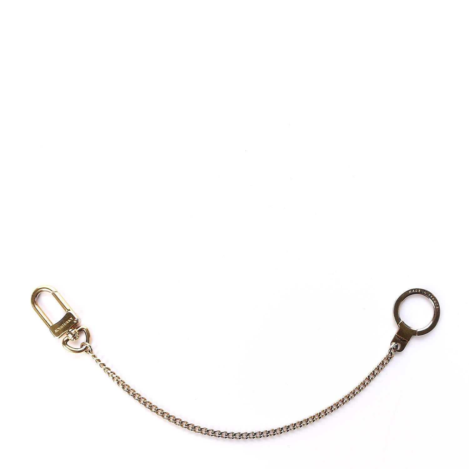Louis Vuitton Metal Pochette Extender Key Ring Chain Gold 1 of 3