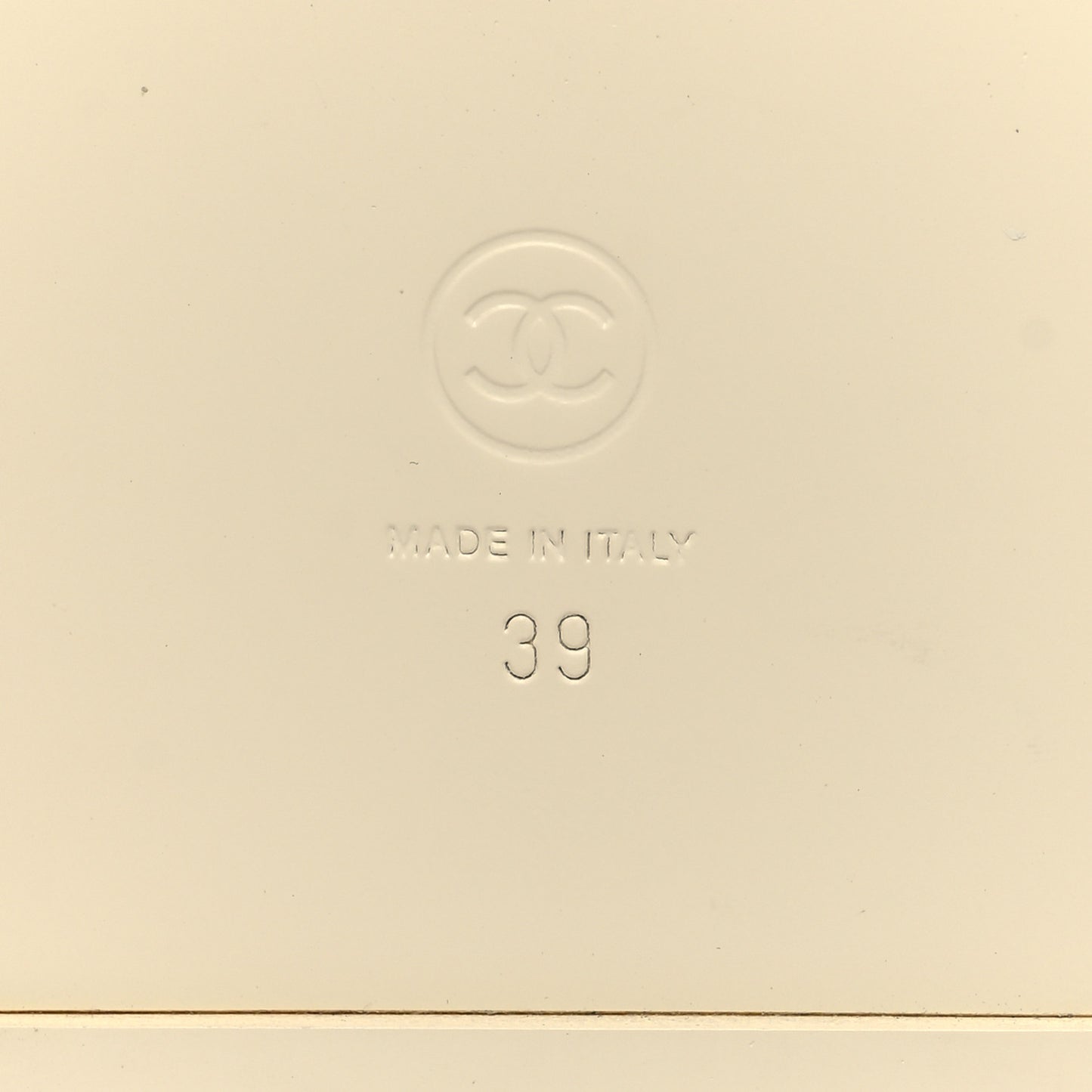 Lambskin Cha-Nel Mule Sandals 39 Ivory Multicolor