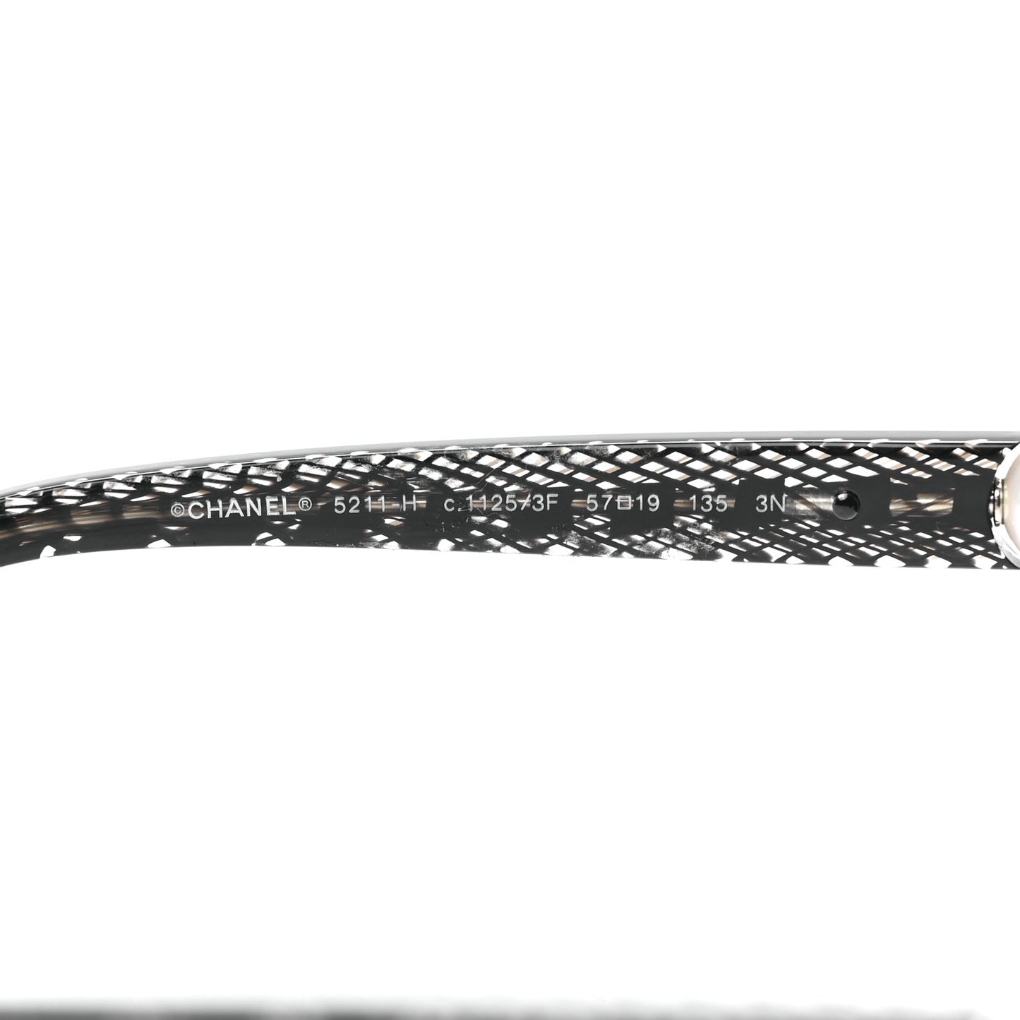 Glitter Acetate CC Pearl Sunglasses 5211-H Black