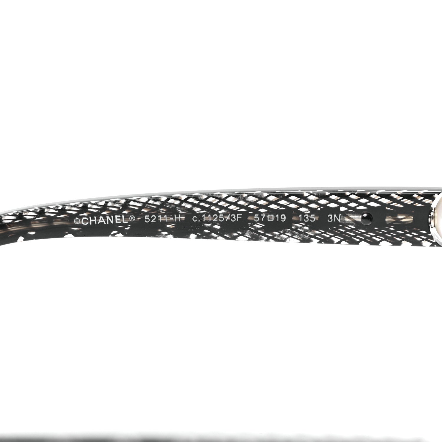 Chanel Glitter Acetate CC Pearl Sunglasses 5211-H Black 6 of 6