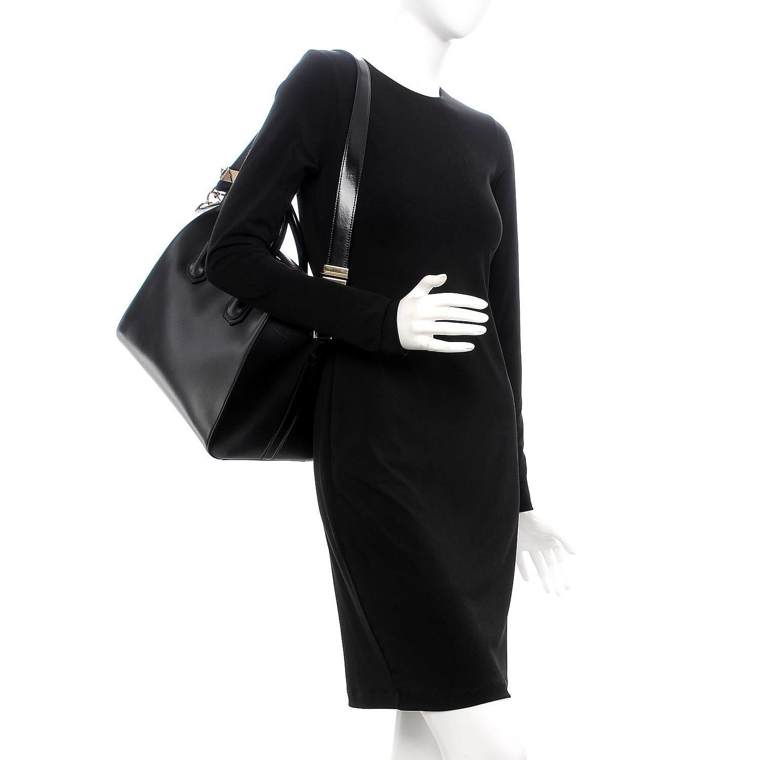 Givenchy Shiny Lord Calfskin Medium Antigona Black 2 of 13