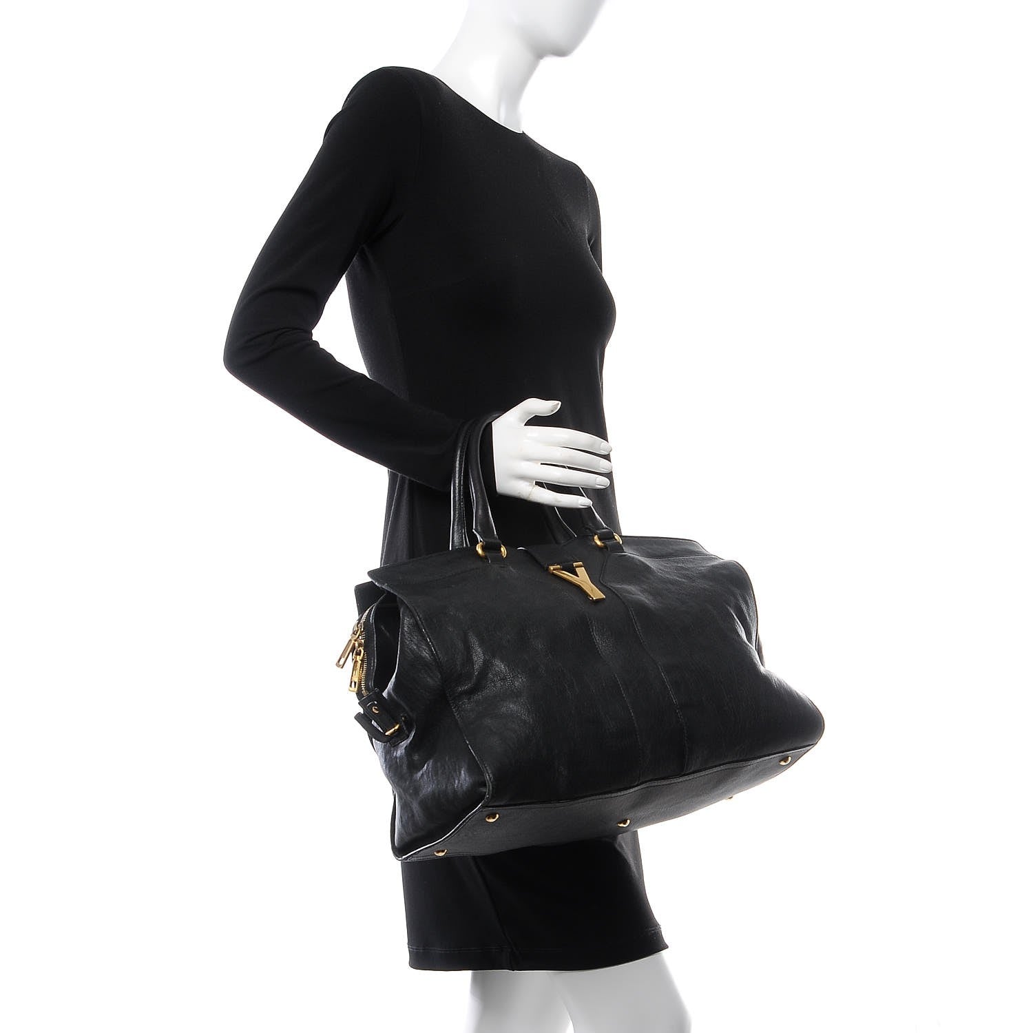Saint Laurent Sheepskin Large Cabas ChYc Black 2 of 24