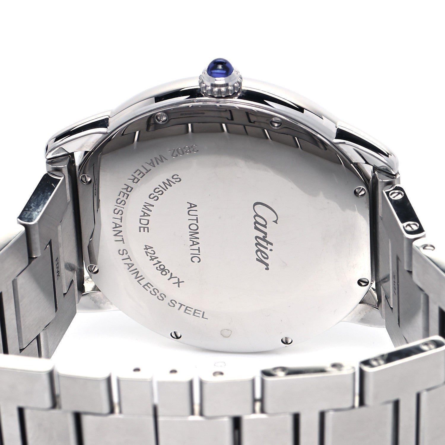 Cartier Stainless Steel 42mm Ronde Solo Automatic Watch Blue 4 of 4