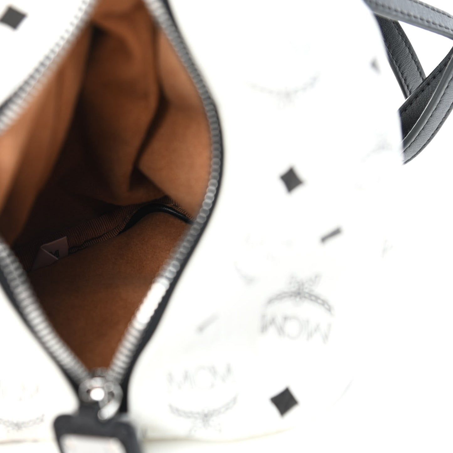 Calfskin Visetos Bear Zoo Doll Backpack White