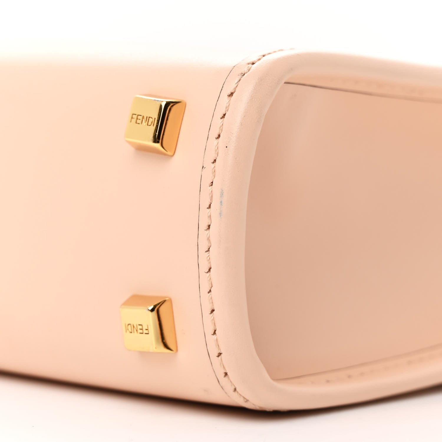 Fendi Vitello King Plexiglass Logo Embossed Mini Fendi Sunshine Shopper Tote Light Rose 10 of 10