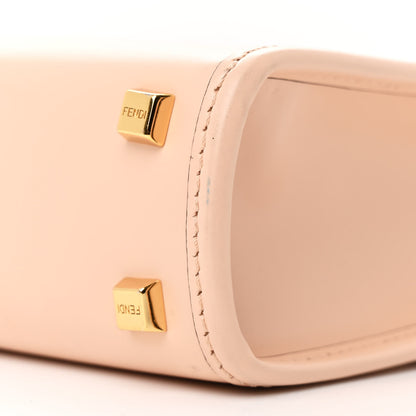 Fendi Vitello King Plexiglass Logo Embossed Mini Fendi Sunshine Shopper Tote Light Rose 10 of 10
