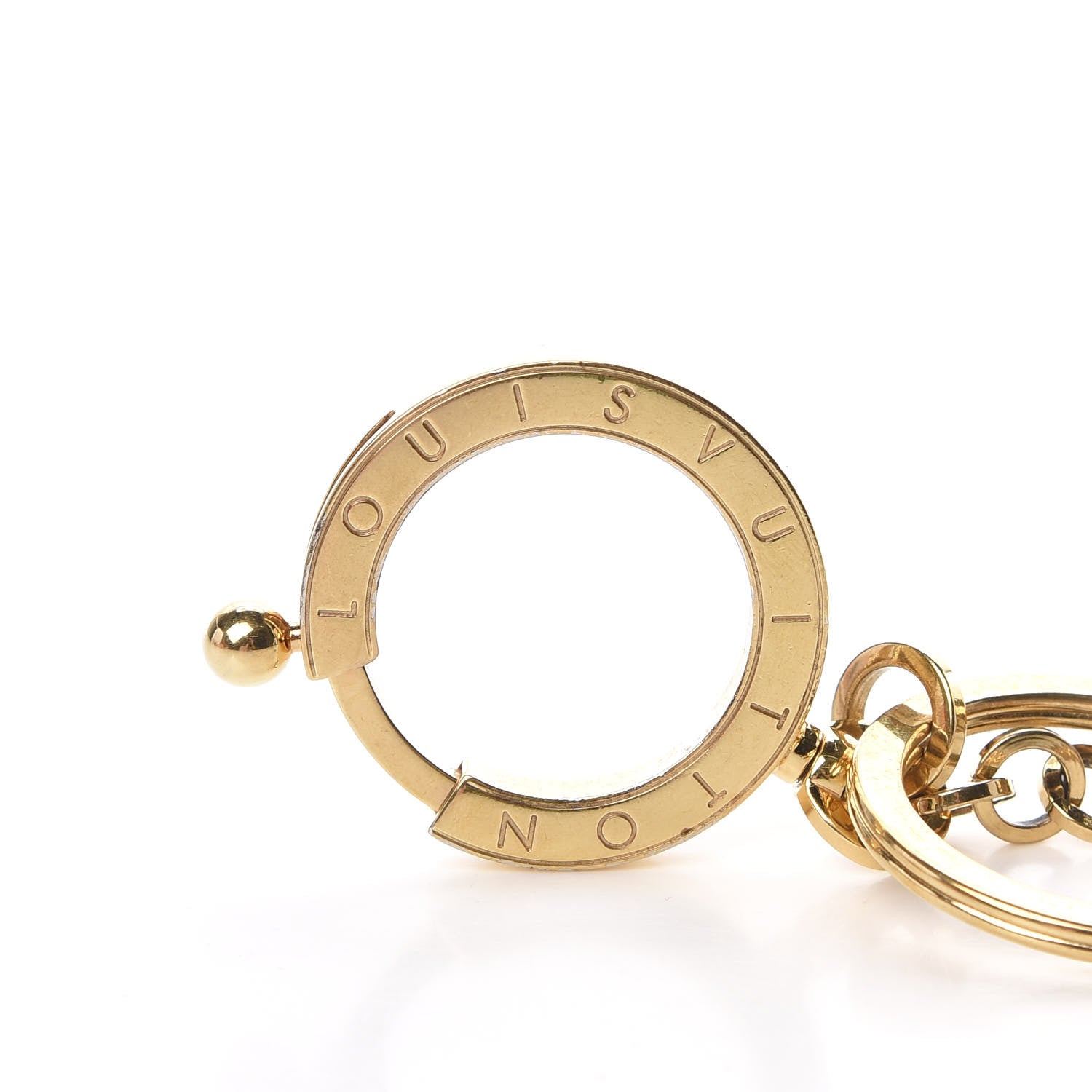 Louis Vuitton Goldtone Swing Key Holder and Bag Charm 3 of 5
