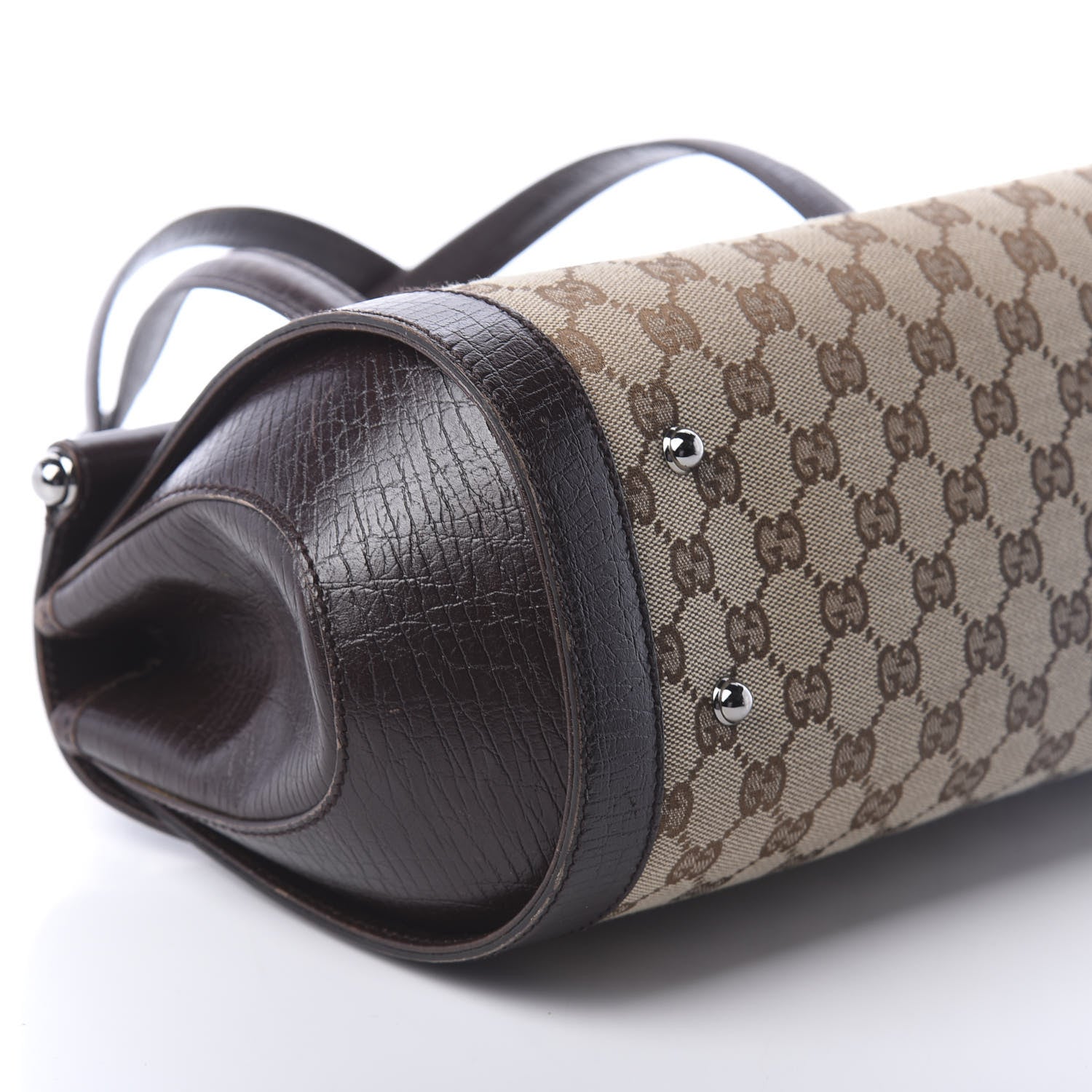 Gucci Monogram Bamboo Bullet Bag Dark Brown 8 of 9