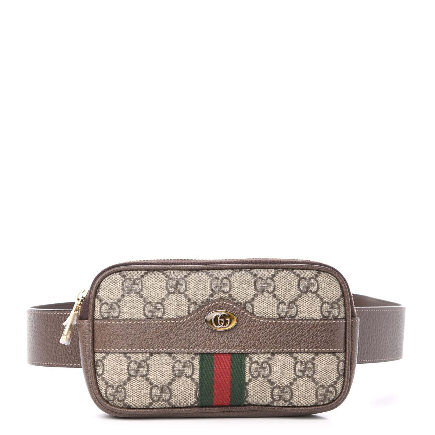 Gucci GG Supreme Monogram Ophidia Belted iPhone Case 95 38 Dark Brown 1 of 10