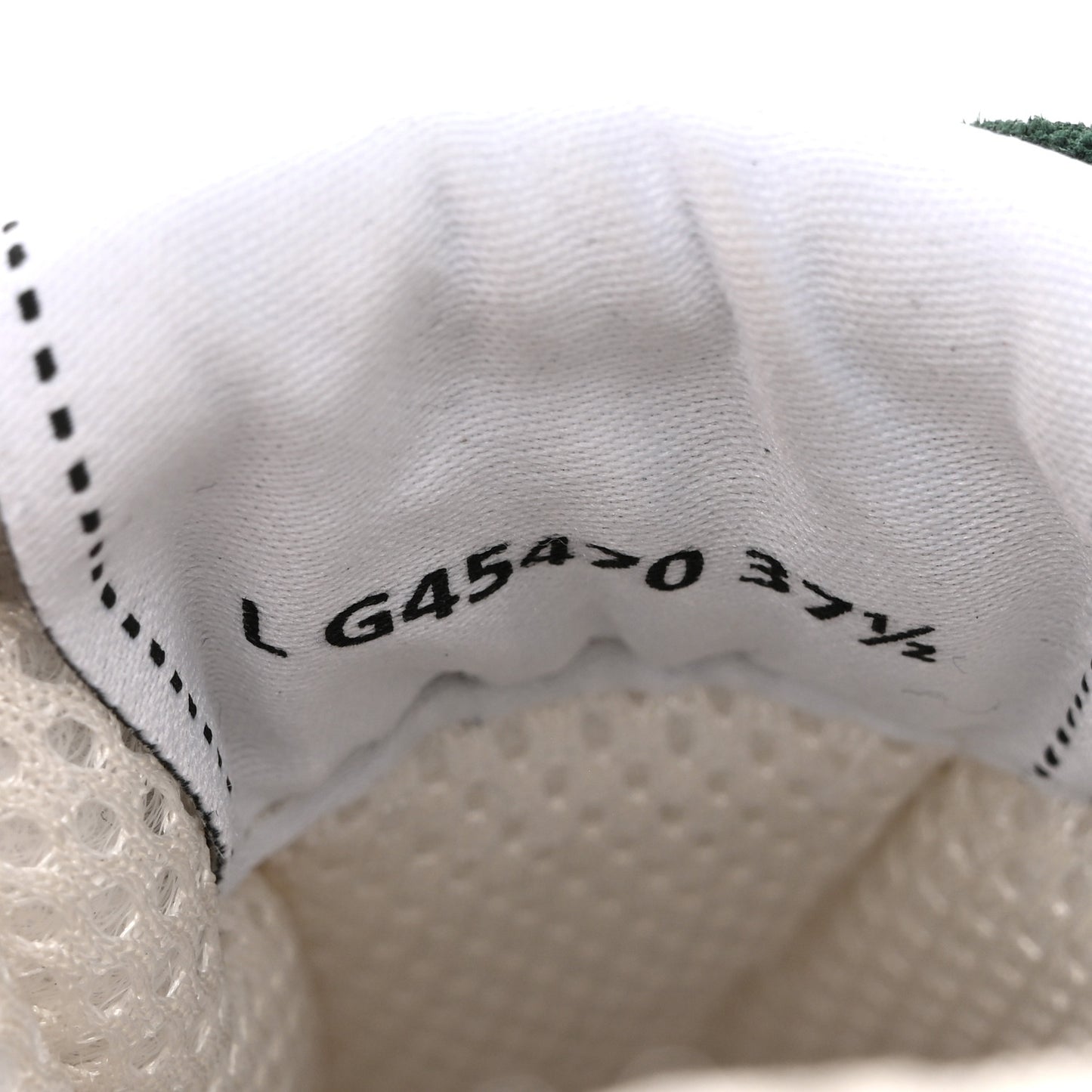 Calfskin Suede Calfskin Logo Womens Sneakers 37.5 White Dark Green