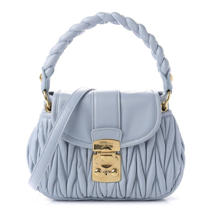 Miu Miu Nappa Matelasse Coffer Navy 1 of 9