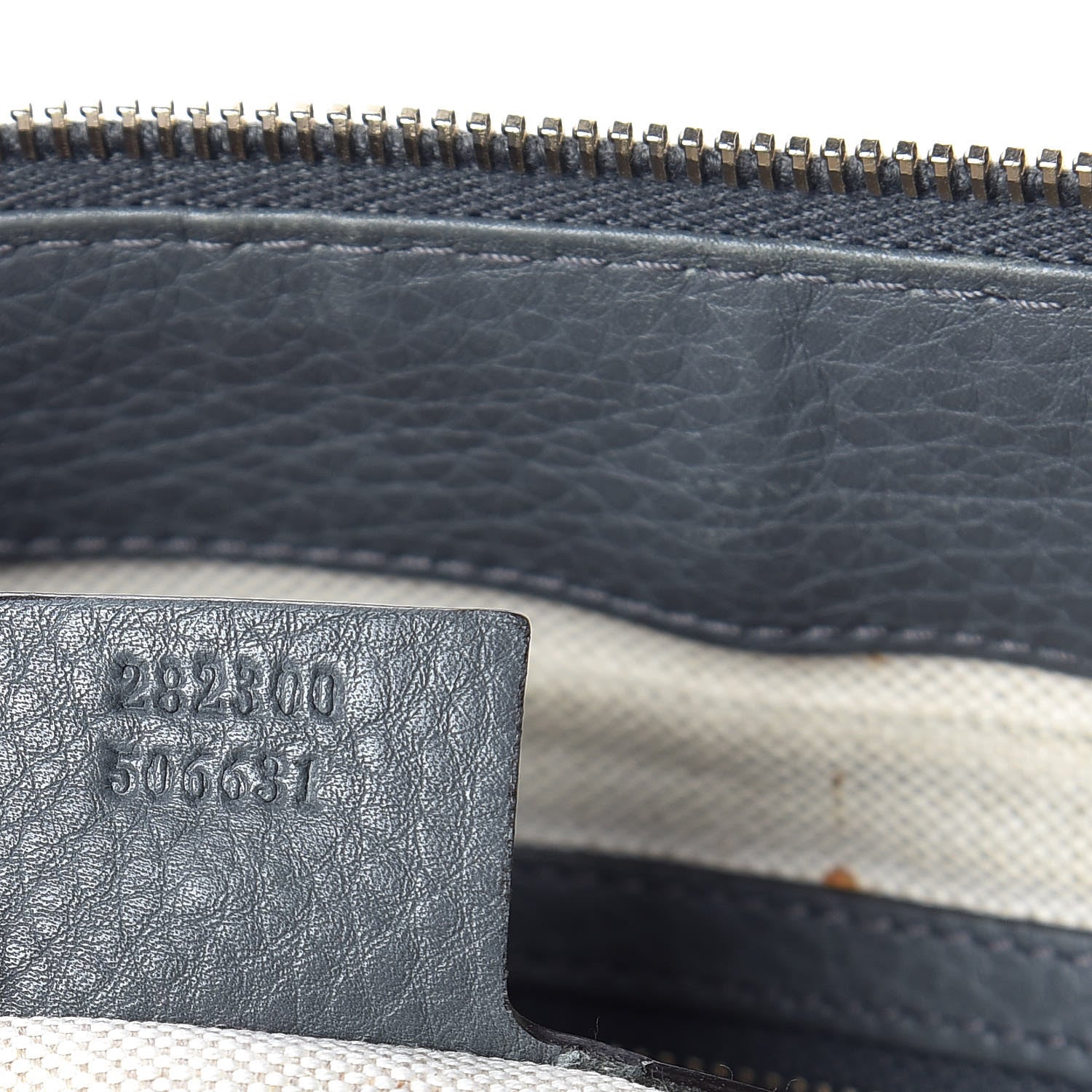 Gucci Pebbled Calfskin Small Bella Top Handle Bag Gray 10 of 17