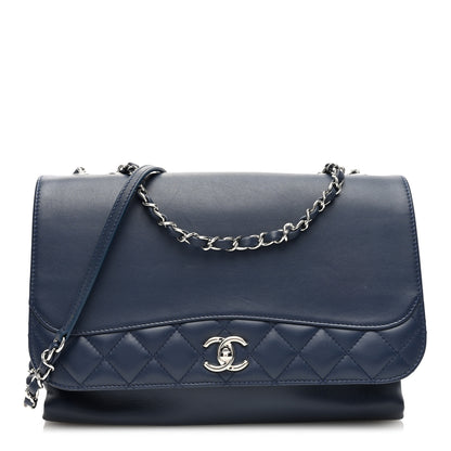 Chanel Calfskin Jumbo Tramezzo Flap Navy 1 of 10