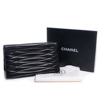 Chanel Quilted Lambskin Wallet Clutch Black 5 of 9
