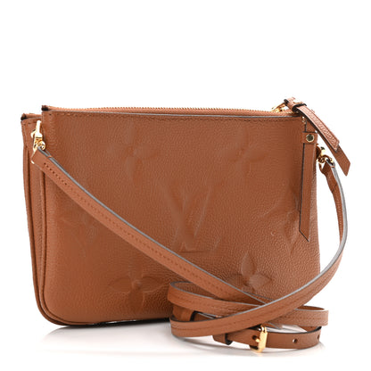 Louis Vuitton Empreinte Monogram Giant Double Zip Pochette Caramel 3 of 11