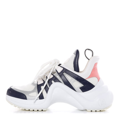 Louis Vuitton Calfskin Technical Nylon LV Archlight Sneaker 38 White 1 of 10