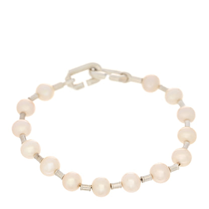 Tiffany Sterling Silver Pearl 7-8mm HardWear Bracelet 1 of 4