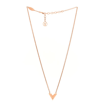 Louis Vuitton Essential V Necklace Rose Gold 3 of 4