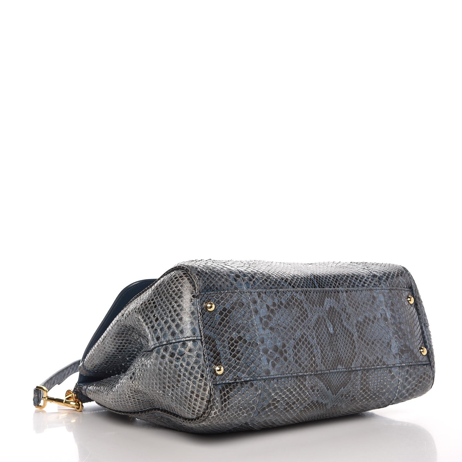 Dolce & Gabbana Python Large Miss Sicily Satchel Blue 5 of 12