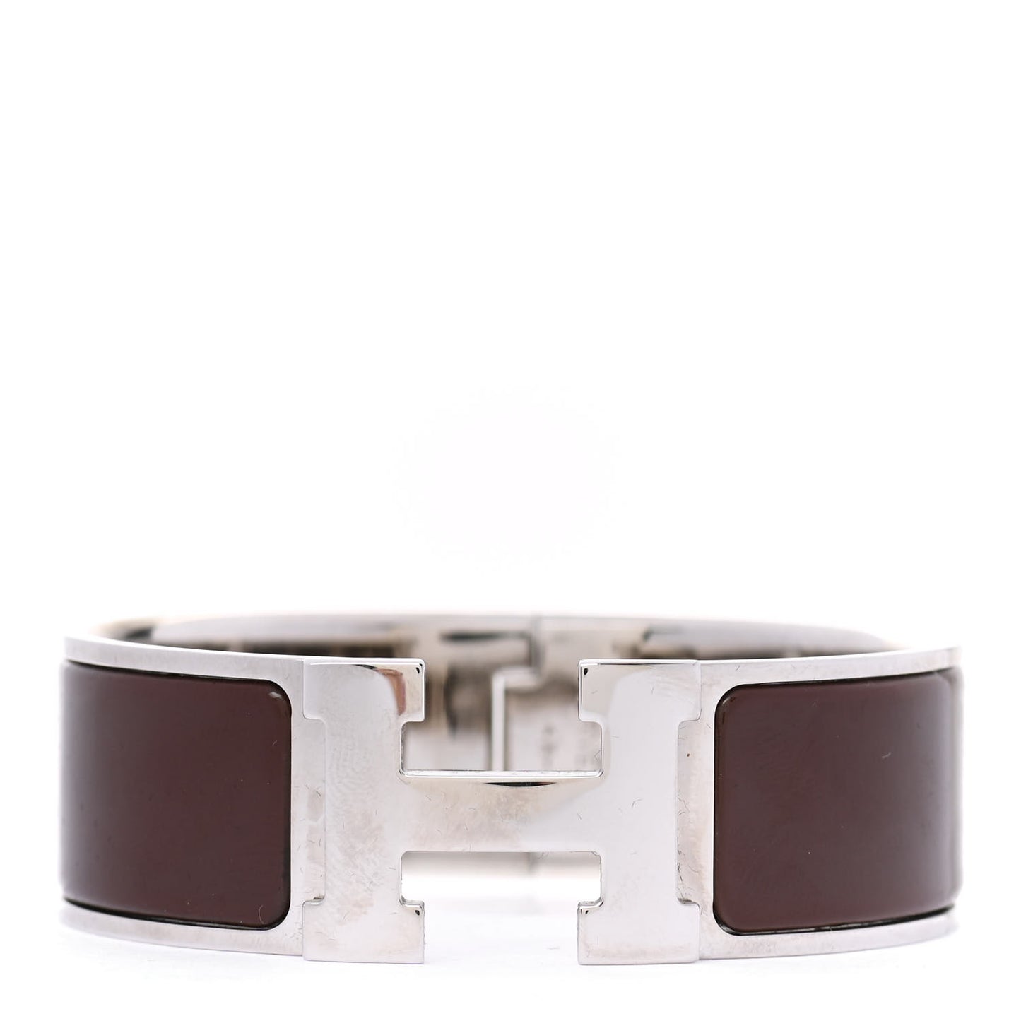 Enamel Wide Clic Clac H Bracelet PM Moka
