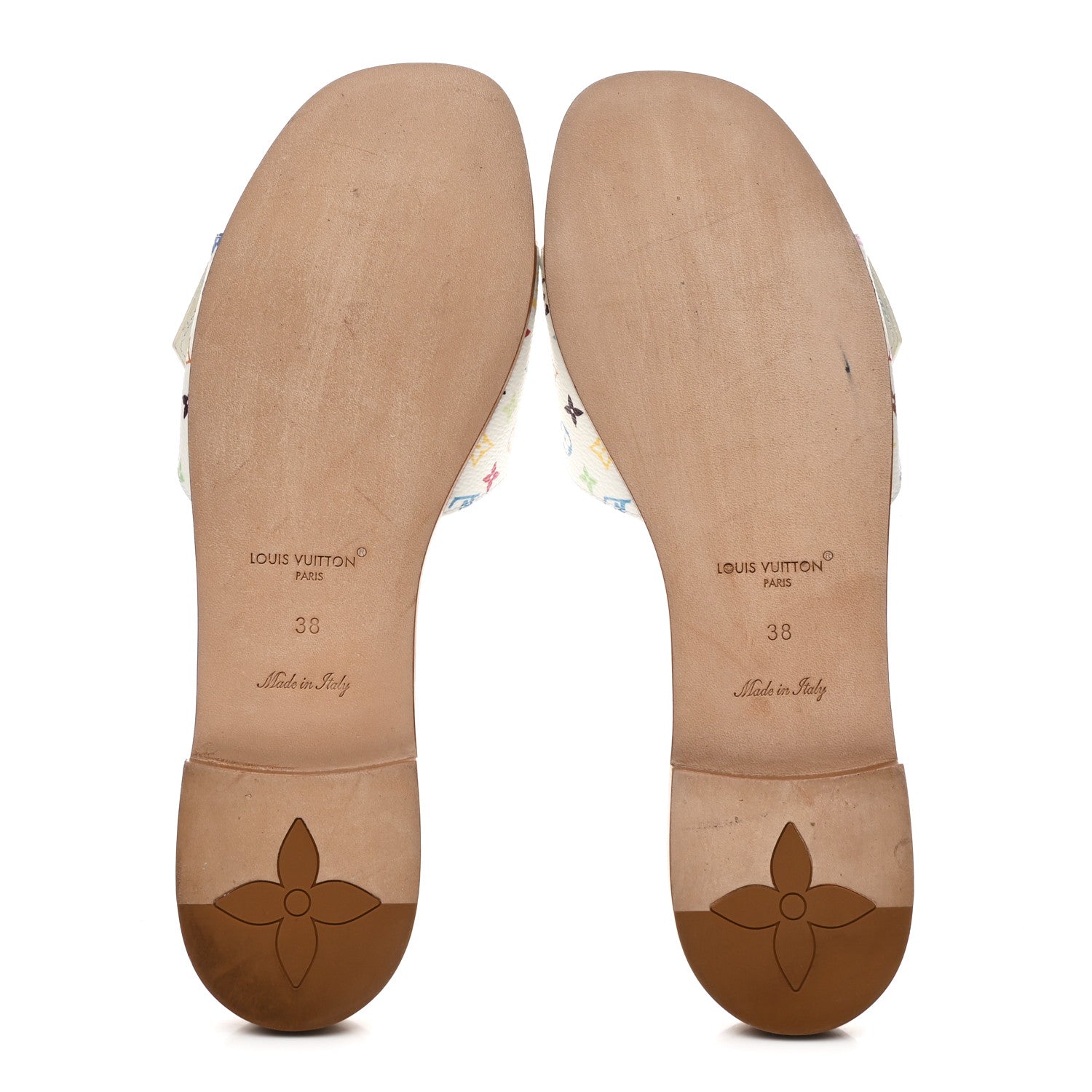Louis Vuitton LV X TM Monogram Multicolor Frame Flat Mule Sandals 38 White Multicolor 7 of 9