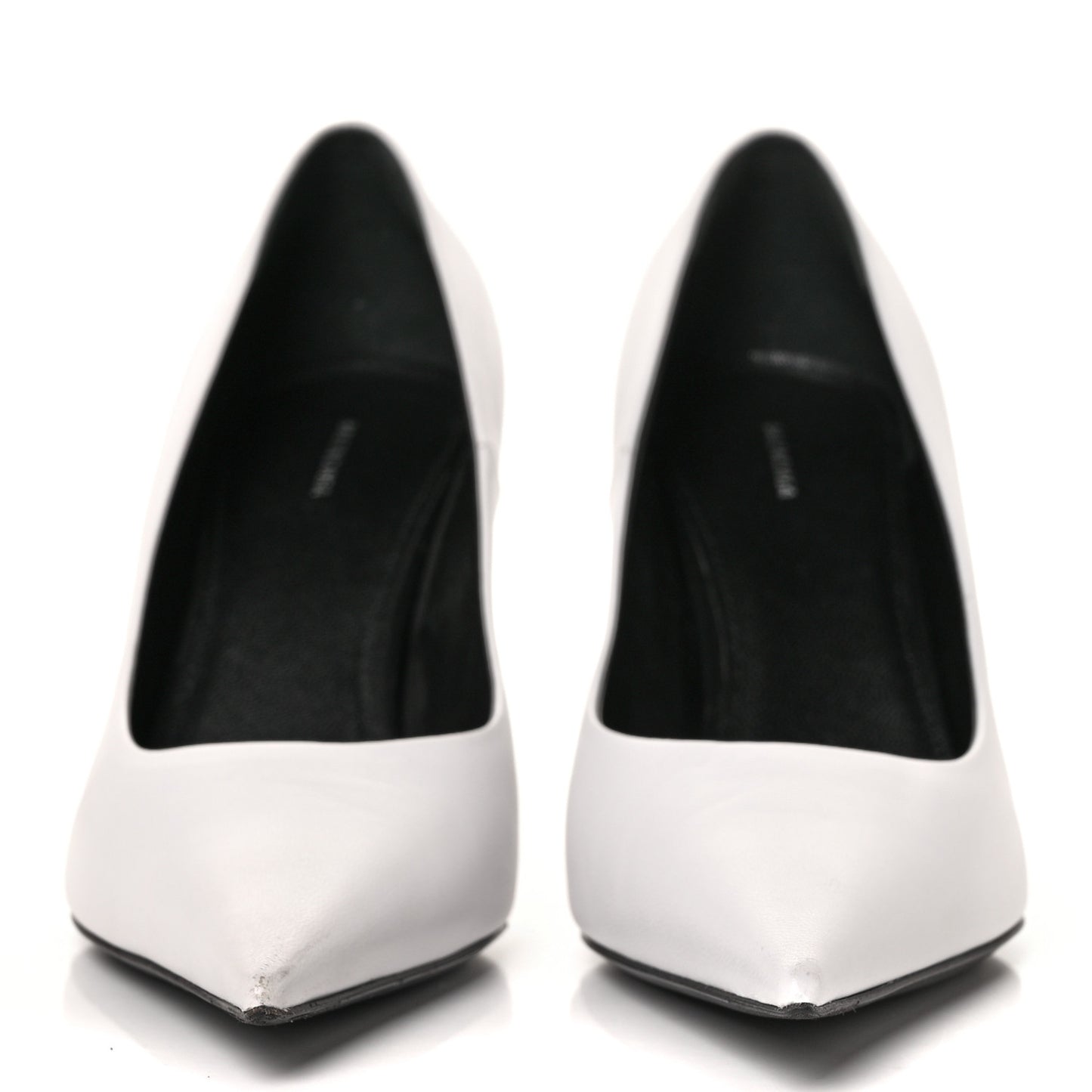 Soft Nappa Square Knife 80mm Pumps 39 White