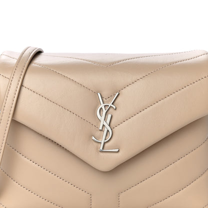 Saint Laurent Calfskin Y Quilted Monogram Toy Loulou Crossbody Bag Nude Powder 8 of 15