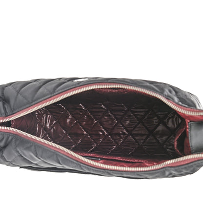 Chanel Nylon Calfskin Quilted Hobo Black 5 of 11