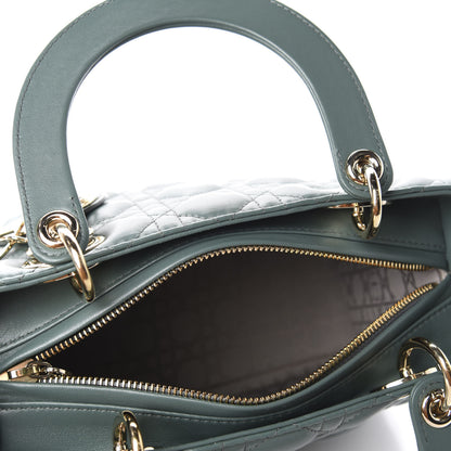 Christian Dior Lambskin Cannage Medium Lady Dior Orage 5 of 11