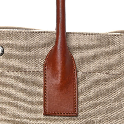 Saint Laurent Linen Calfskin Rive Gauche Tote Tan 11 of 17
