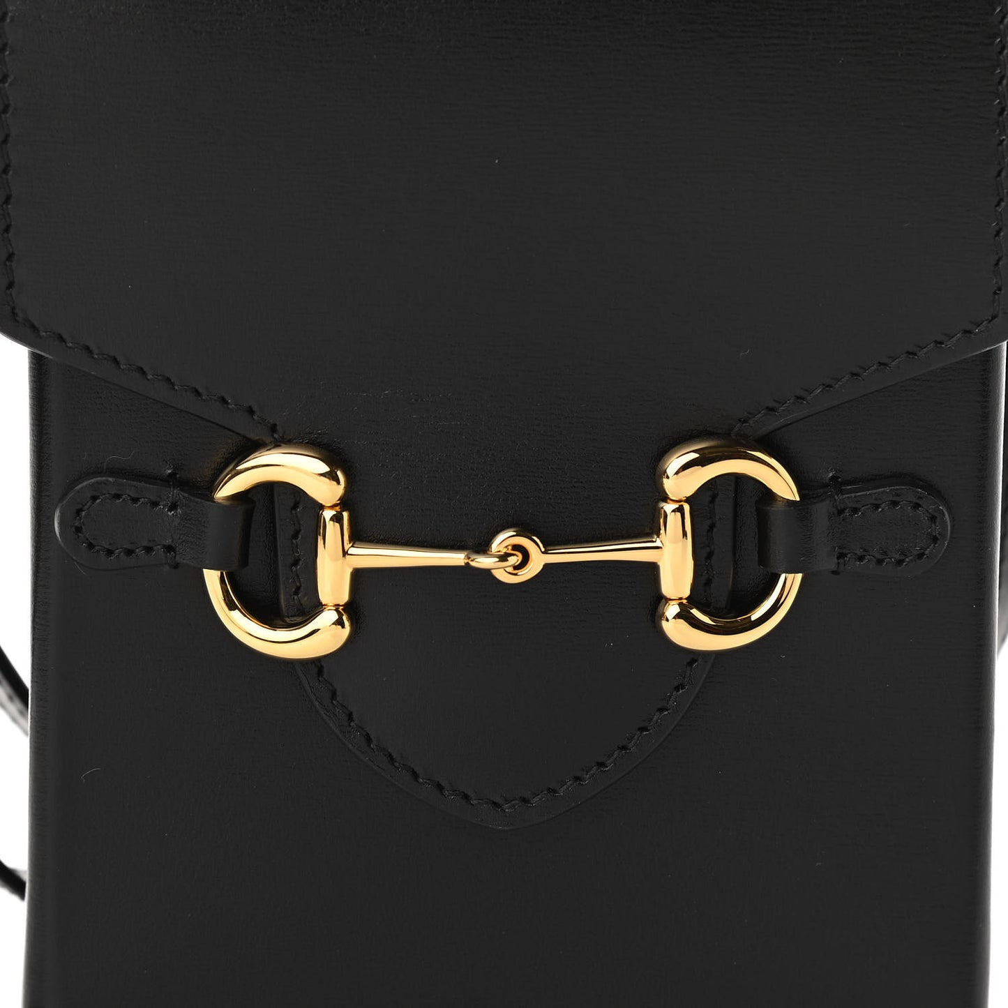 Boarded Plutone Calfskin Mini Horsebit 1955 Crossbody Bag Black