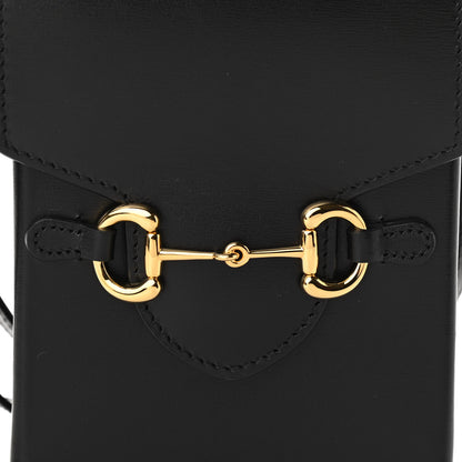 Gucci Boarded Plutone Calfskin Mini Horsebit 1955 Crossbody Bag Black 8 of 12