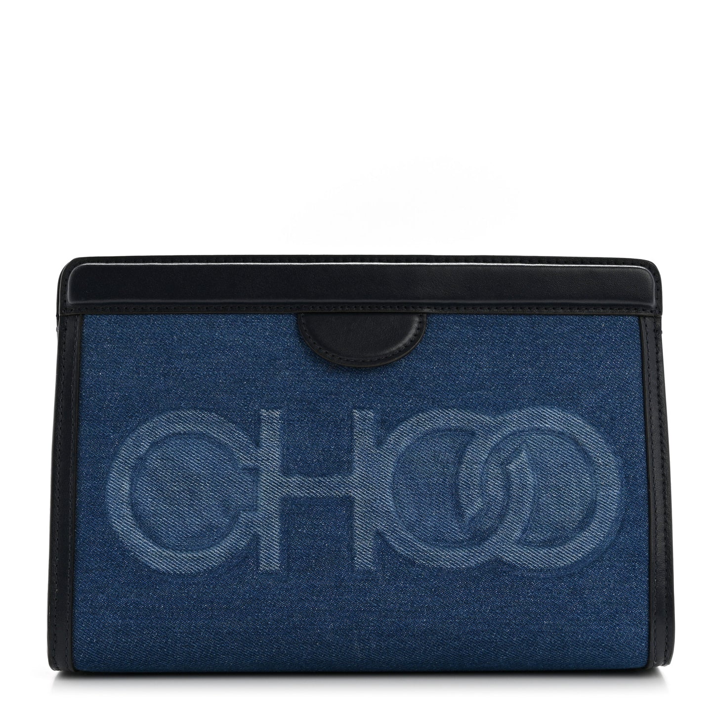 Denim Choo Pouch Clutch Blue